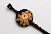 HU-0006　本鼈甲牡丹本金蒔絵簪