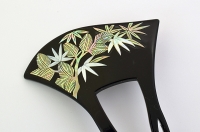 H-0109　笹に松螺鈿簪