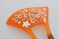 HR-0018　唐草螺鈿簪