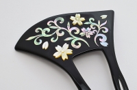 HR-0021　唐草螺鈿簪