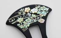 HR-0035　梅に流水螺鈿簪